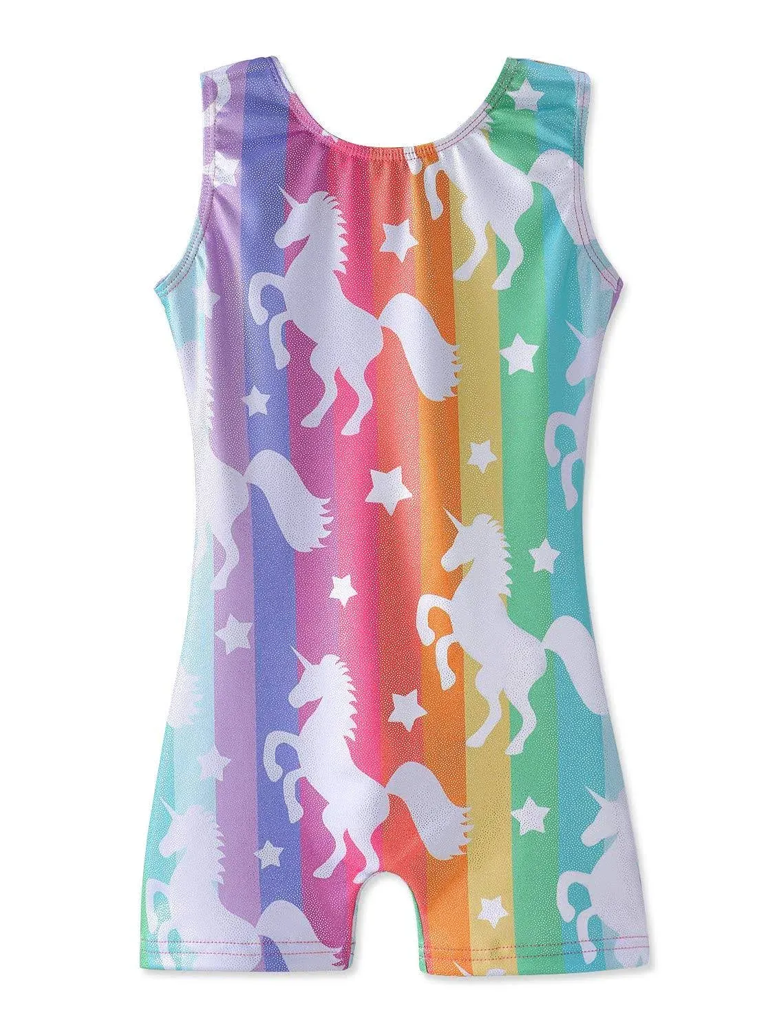 HOZIY Gymnastics Leotards for Girls Unicorn Aurora Rainbow Mermaid Dinosaur Cupcake Sparkle Biketard Toddlers Kids Children