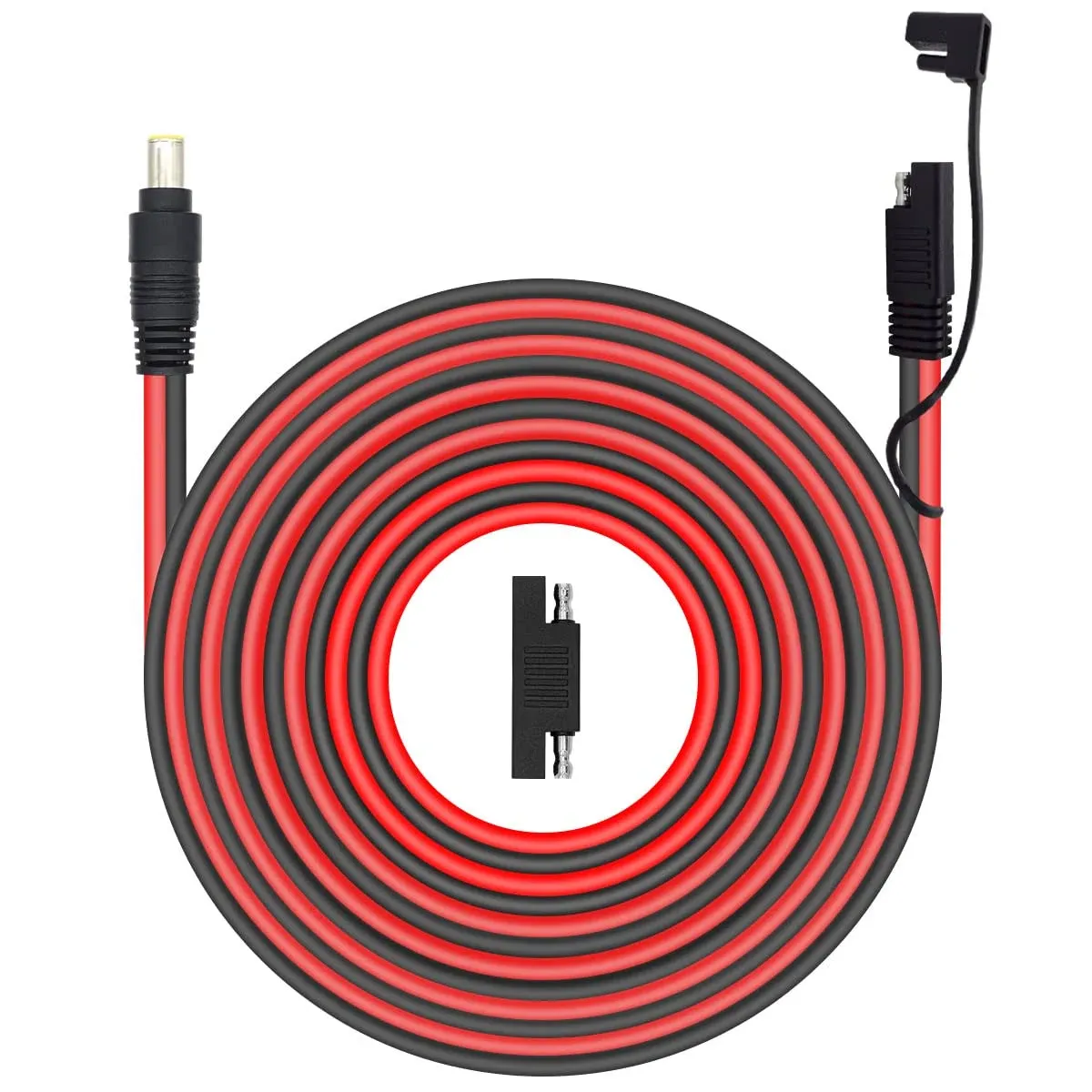 14 AWG 6 Feet SAE Connector to DC 8mm Male Connector Extension Cable