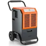 Costway 140 PPD Portable Commercial Dehumidifier w/Water Tank&Drainage Pipe for Basement