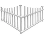 Zippity Outdoor Products Ashley Vinyl Corner Picket Accent Fence