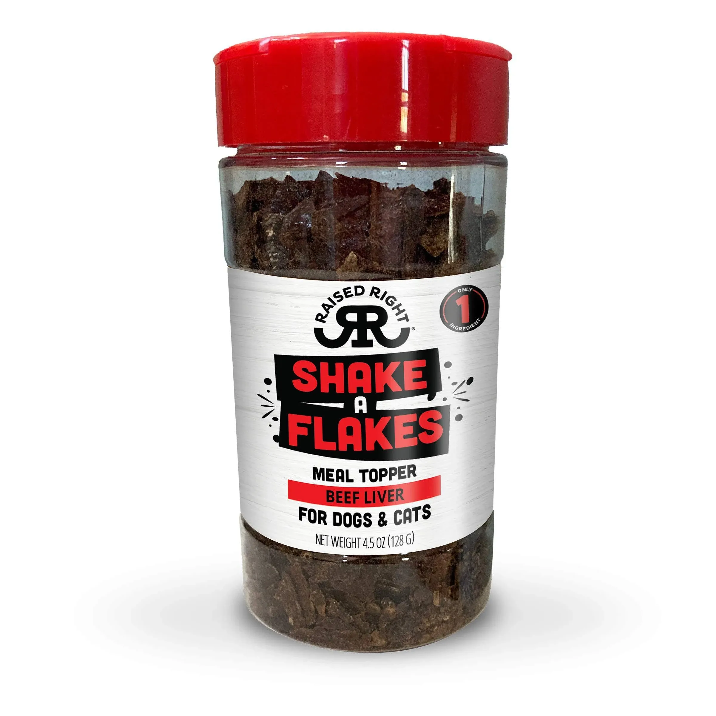 Beef Shake a Flakes, Single Ingredient Meal Topper for Dogs & Cats, 4.5 Oz.