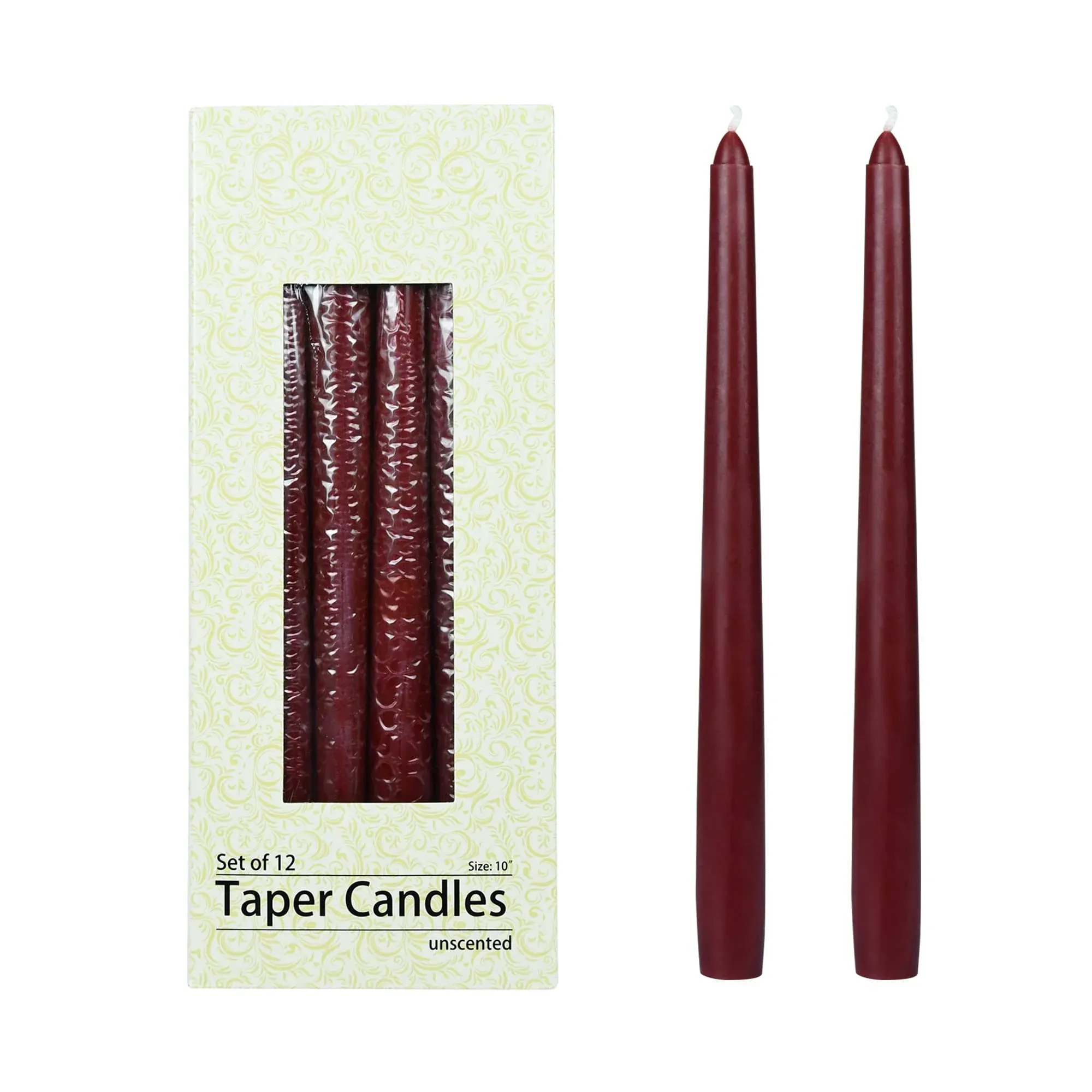 10 Inch Hot Pink Taper Candles (1 Dozen)- Jeco Wholesale CEZ-090