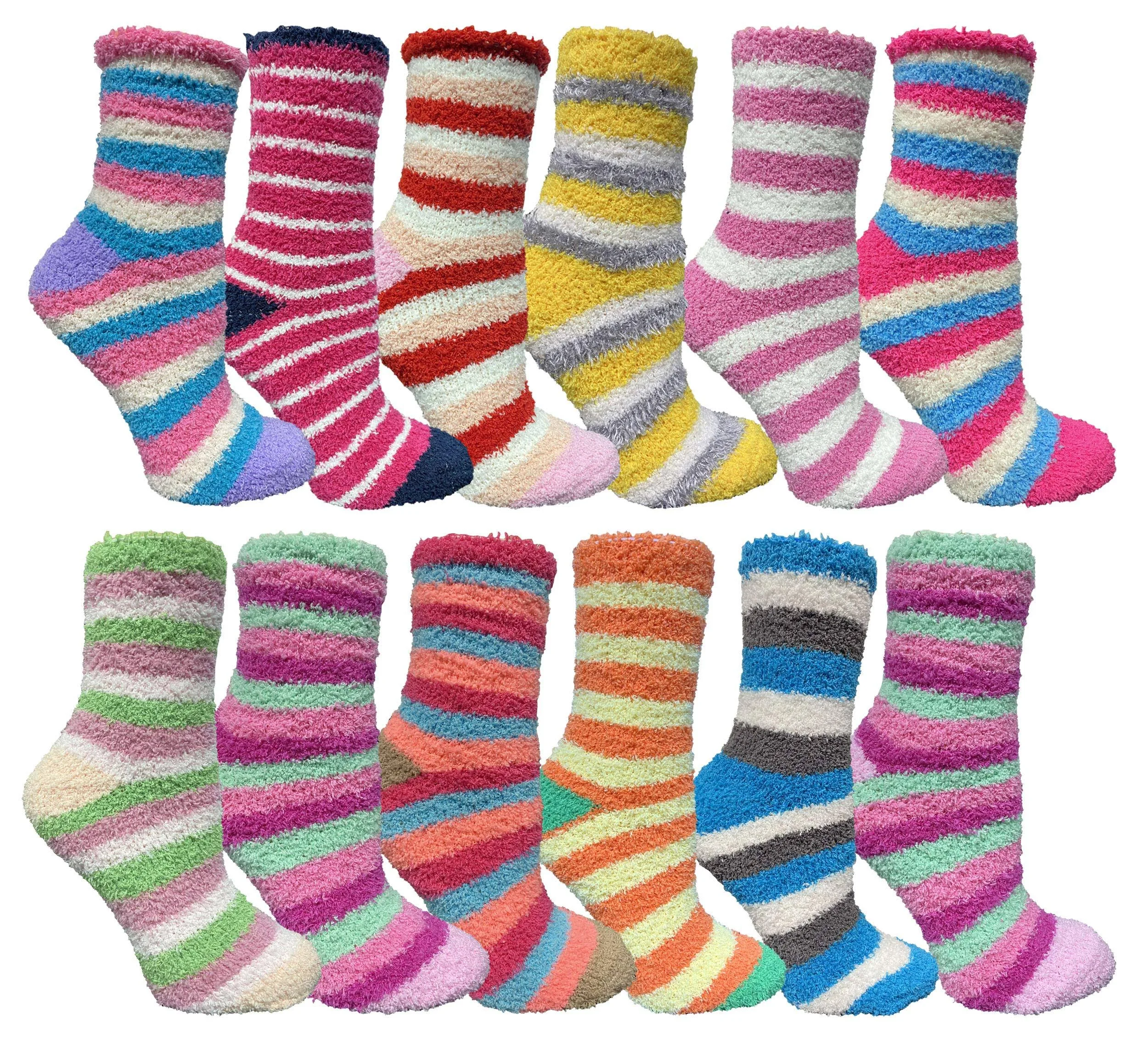 Yacht & Smith Women Fuzzy Socks Crew Socks, Warm Butter Soft (9-11)