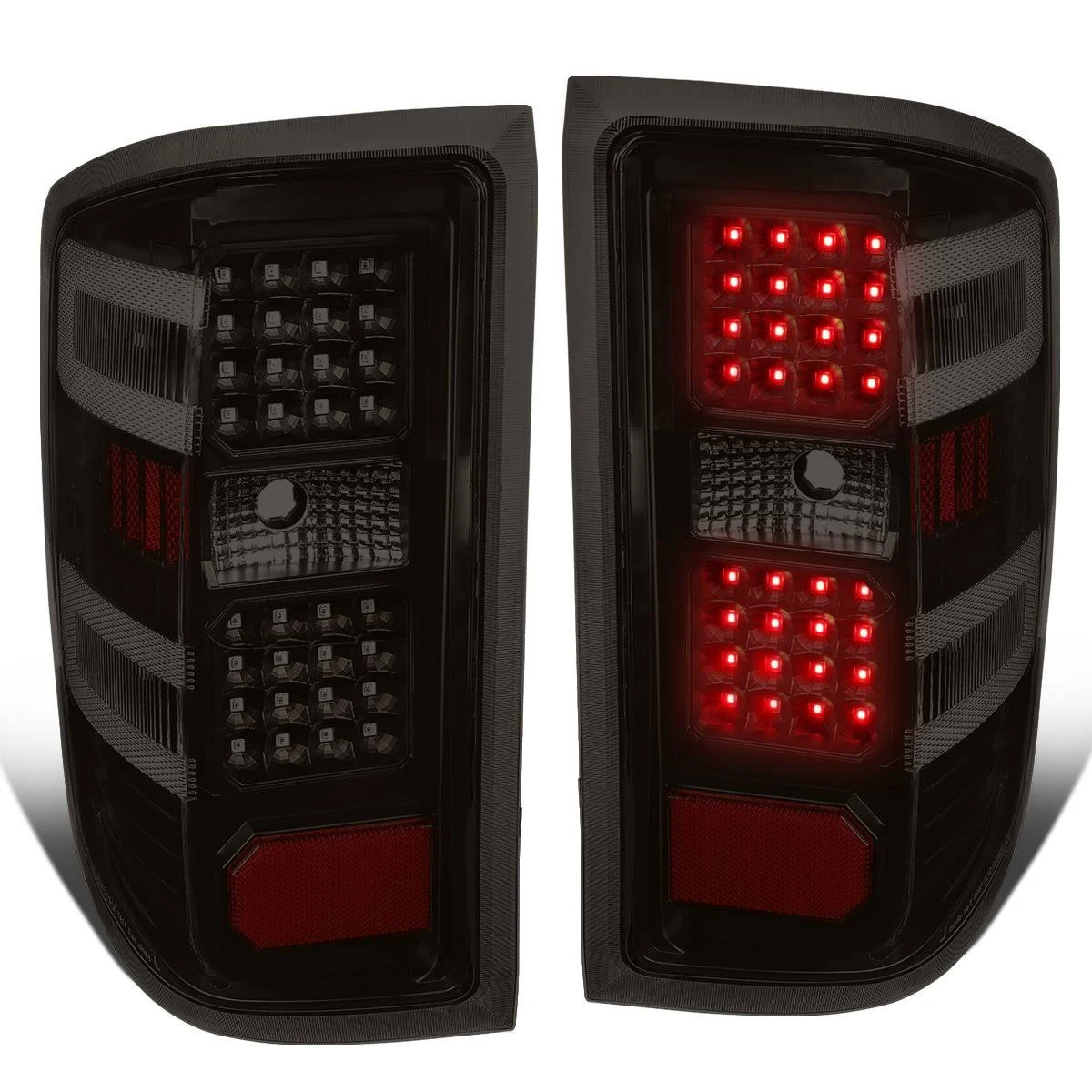 DNA MOTORING TL-CSIL15-LED-BK-SM Tail Light Assembly [Compatible with 14-19 Silverado 1500 2500HD 3500HD]