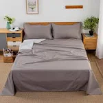 WenBags Waterproof Bed Sheet Flat Sheets Lightweight, Mattress Protector Sheet for Bed Couch Queen Size 90" x 78" (Gray)