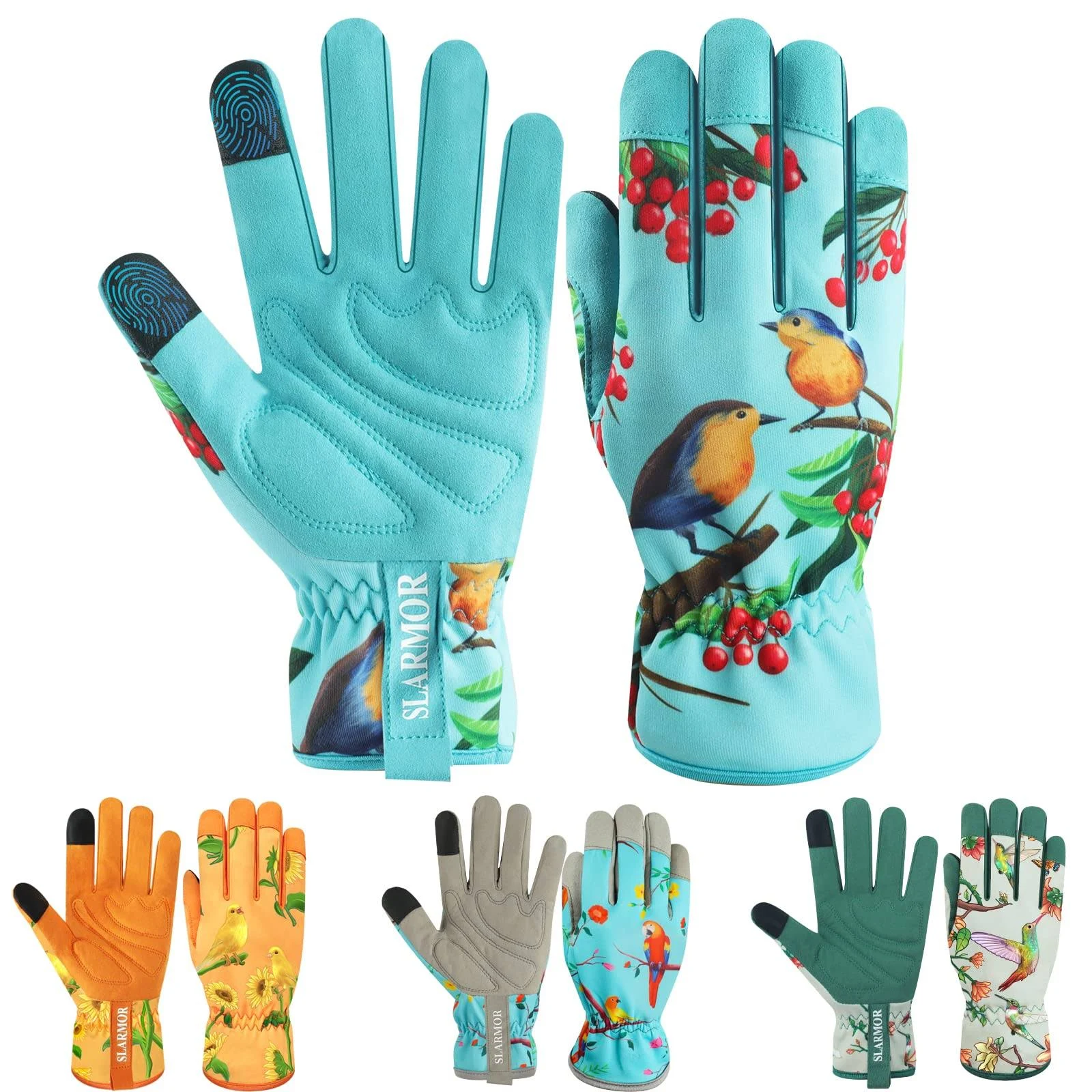 Leather-Gardening-Gloves for Women -Thorn-Proof Work-Gloves for Weeding, Digging, Planting,Pruning Yard garden Gloves