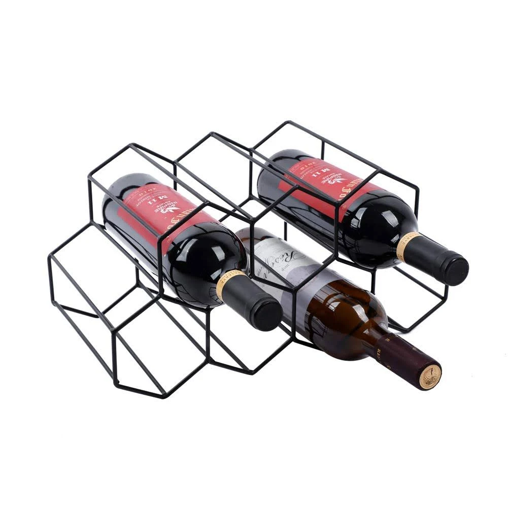 Urban Deco Countertop Wine Rack 7 Wine Bottle Holder for Wine Storage Small Wine