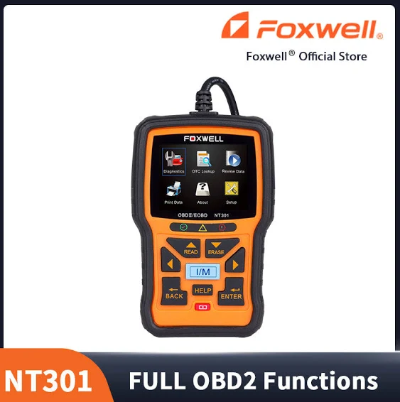 FOXWELL NT301 CASE OBD2 Scanner Professional Enhanced OBDII Diagnostic Box