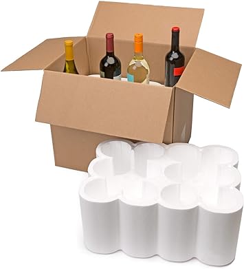 U-Haul Wine 12 Bottle Wine Shipping, Moving & Packing Kit - Includes a 18-1/8” x 13-7/8” x 15-1/2” Box & Styrofoam Inserts