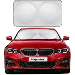 Magnelex Car Windshield Sunshade with Bonus Steering Wheel Cover Sun Shade. R...