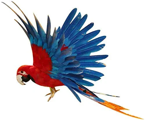 Taotenish Artificial Birds Lifelike Feathered Birds Model Artificial Birds Lifelike Feathered Tree Craft - 15.7inch Red and Blue