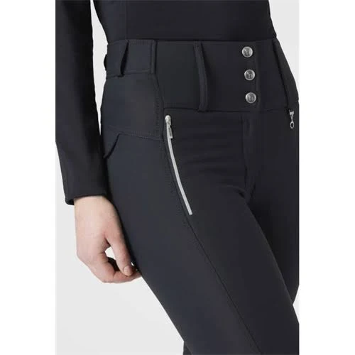 HORZE Andrea Women's High Waist Silicone Full Seat Breeches with Bit Print - Dark Navy - 24