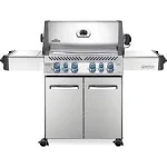 Napoleon Prestige 500 Propane Gas Grill with Infrared Side/Rear Burners, Stainless Steel