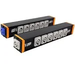 6 Port Powercon Power Distribution Output Box, Black Stage Light Accessory （1pc