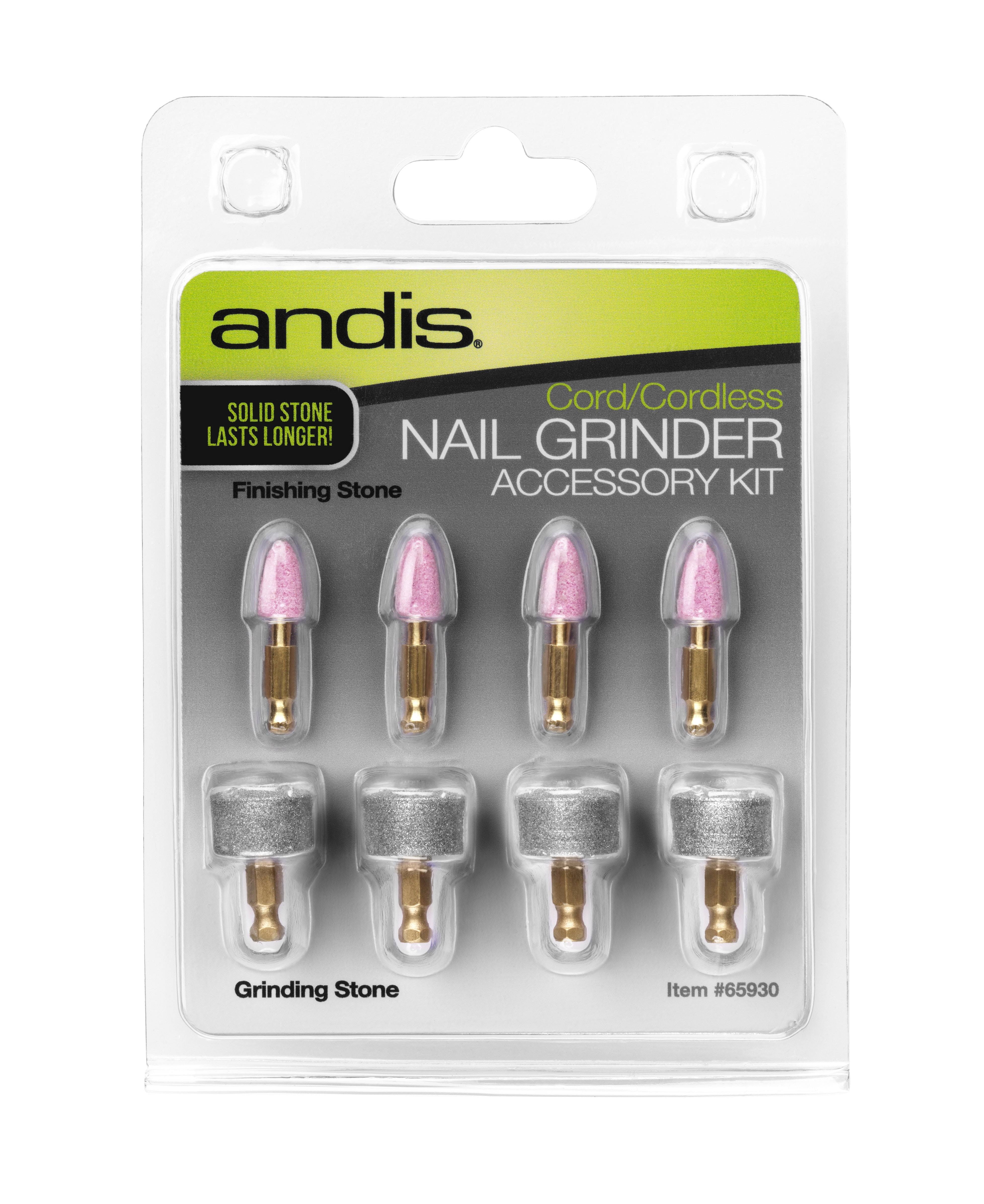 Andis Cord/Cordless Nail Grinder Accessory Kit w 8 Grinding Stones 9300