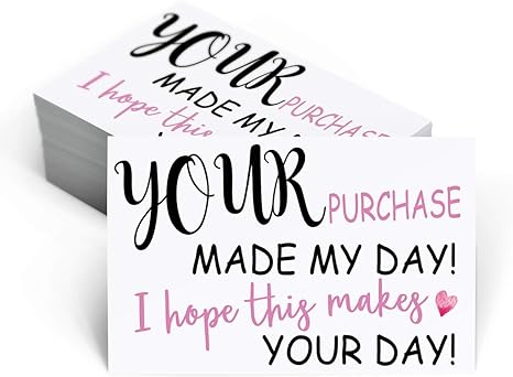 Thank You for Supporting My Business Cards - Customer Thank You Cards - 100 Pcs ...