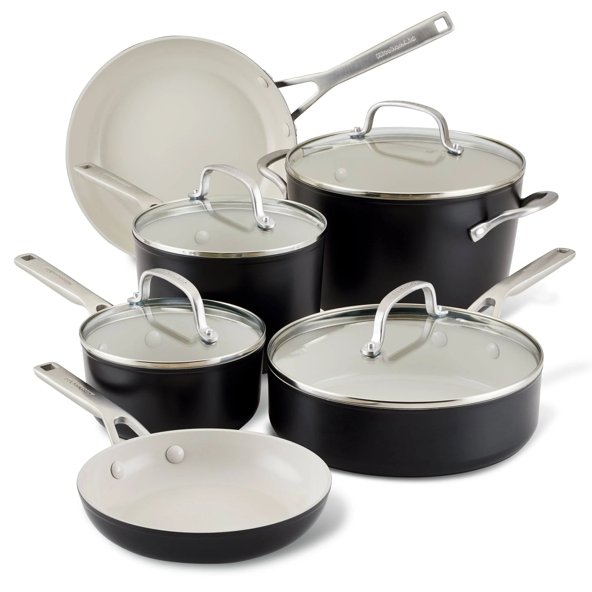 KitchenAid Hard Anodized Ceramic Nonstick 10 Piece Cookware Set