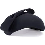 Lawliet Teardrop Women 1940s Wool Felt Fascinator Hat Bow Tam One Size, Black 