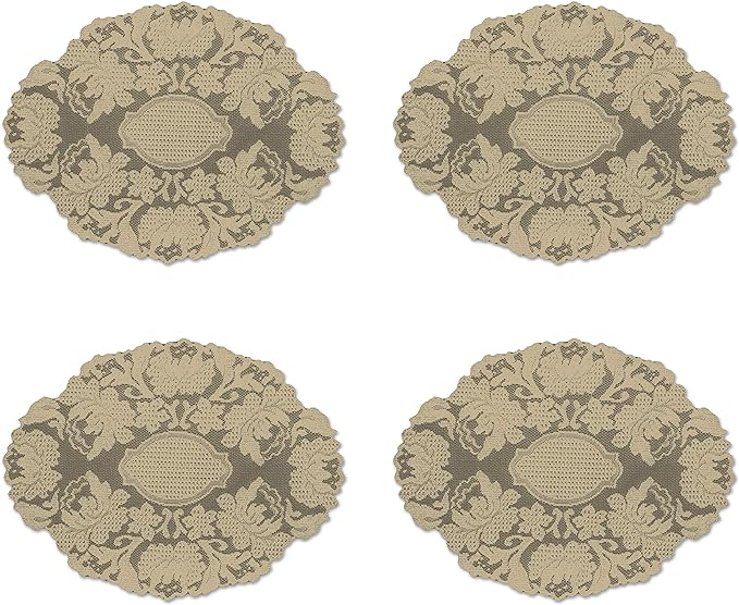 Heritage Lace Windsor Doilies, 12" x 16", Antique