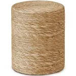 Pouf Ottomans, Natural Seagrass Foot Stool, Hand Weaving Round Footrest, Poof...