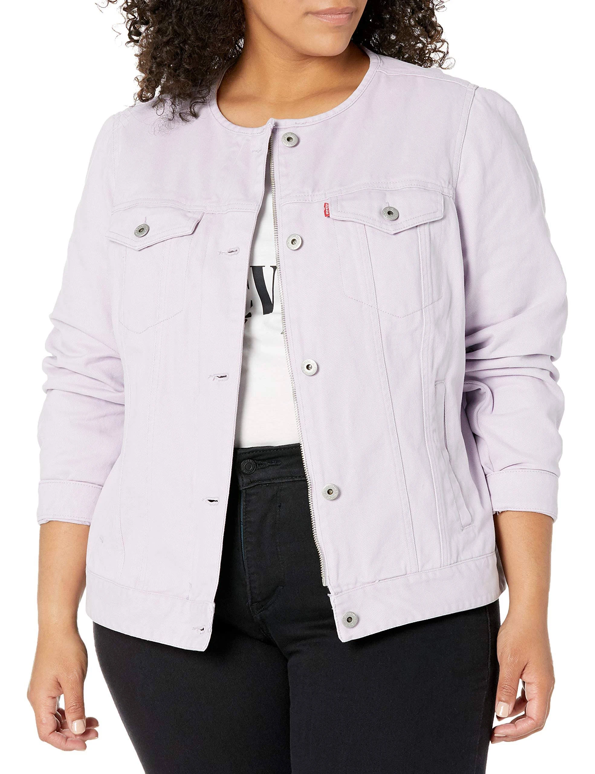 Levi&#039;s Women&#039;s Collarless Cotton Trucker Jacket (S - Choose SZ/color