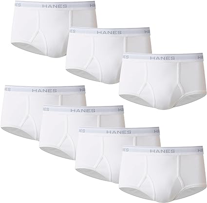 Hanes Men's Cotton White Briefs with Comfort Flex Waistband (Pack of 6)