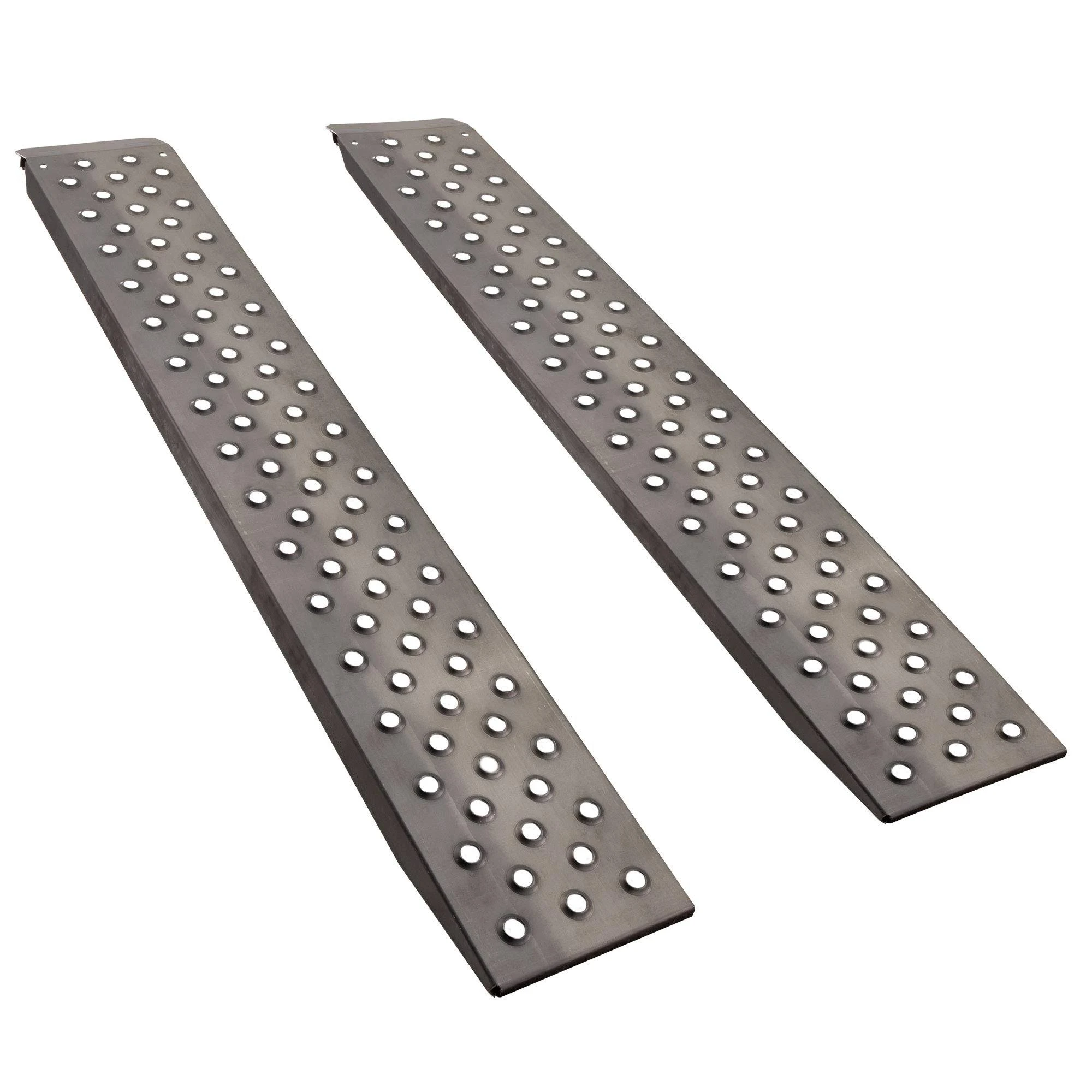 RecPro 72" x 12" Heavy Duty Trailer Loading Ramps | 10ga Steel | for Flatbeds and Tailgates | 5000lb Capacity (2-Pack)