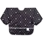 Sleeved Bib: Mickey Mouse Icon Black + White