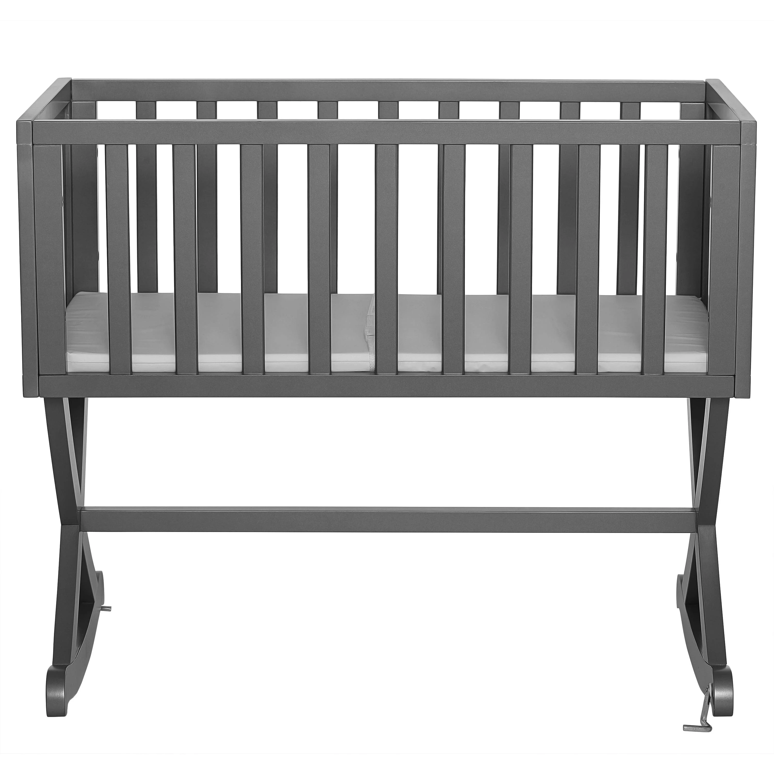 Dream on Me Luna Cradle Steel Grey