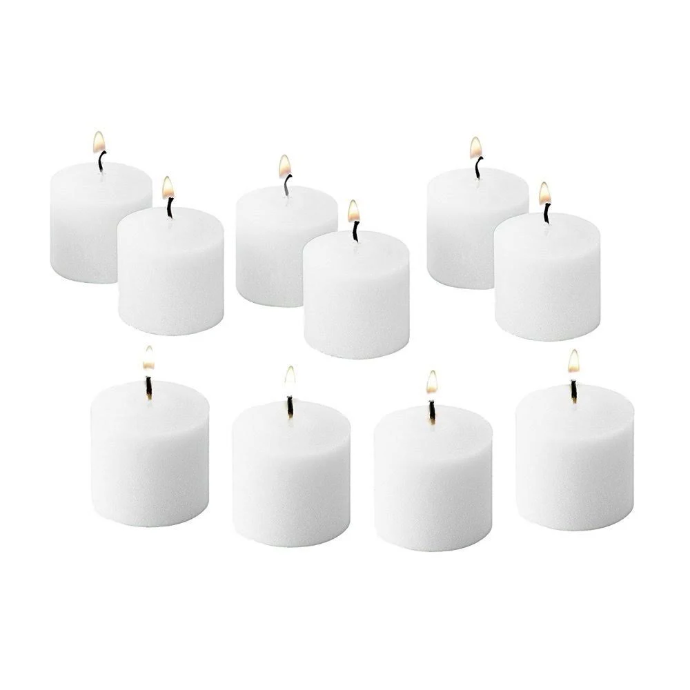 Dlight Online Long 10 Hour Burn Time Unscented Votive Candles - for Birthdays