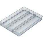 Honey-Can-Do Steel 11" x 16" x 2" Mesh 3-Compartment Drawer Organizer, Silver