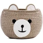 Cherrynow Cotton Rope Basket Baby Basket For Nursery Bear Gift Basket