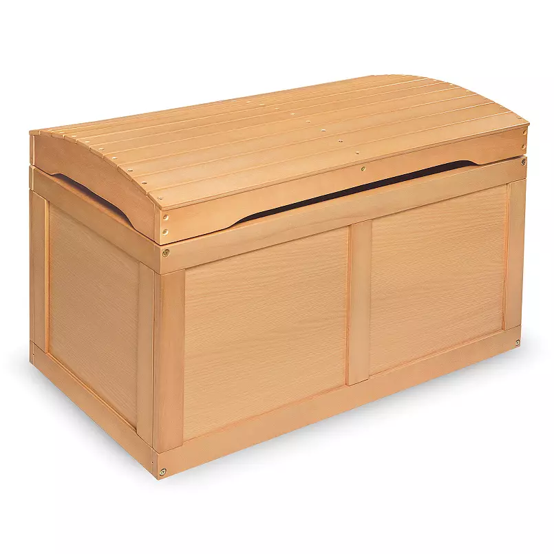 Badger Basket Hardwood Barrel Top Toy Chest, Natural