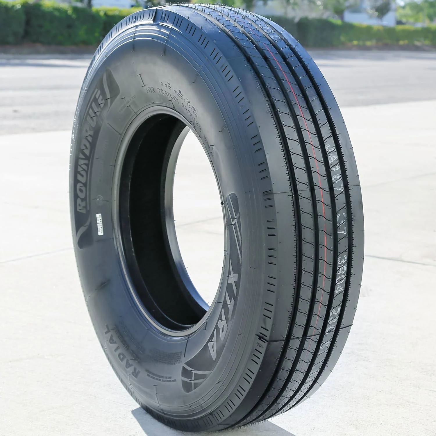 Tire Roundrule Xtra All Steel St 235/85R16 Load G 14 Ply Trailer, Black