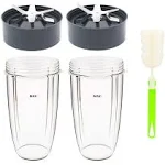 Tanzfrosch 32oz Cup and Extractor Blade Replacement Parts Blender Accessories Compatible with Nutribullet 600w/900w Models (4 Packs)