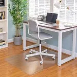 Ilyapa Heavy Duty Office Chair Mat with Lip, 36 x 48 Inches - Clear, Durable PVC