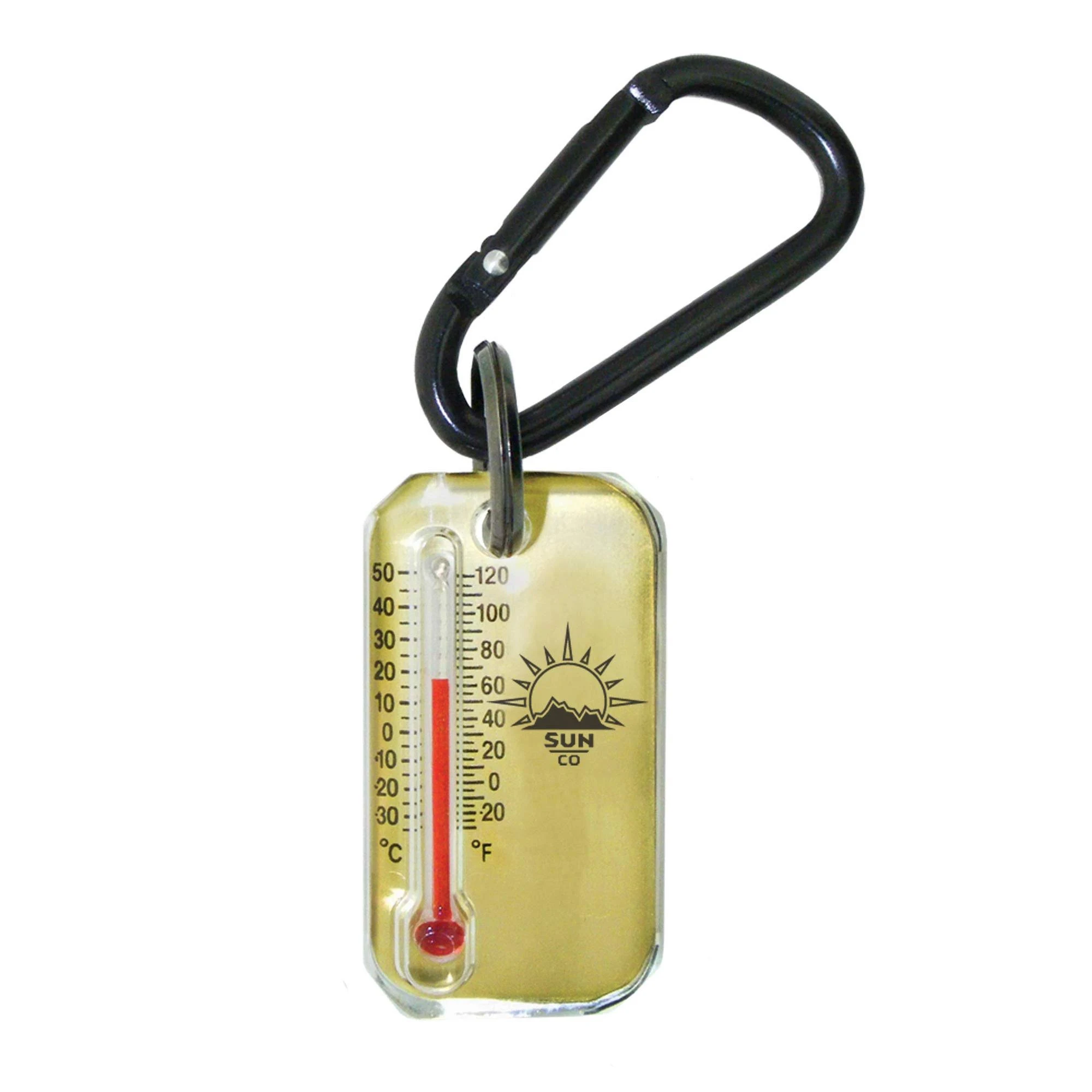 Sun Company Zip-o-gage - Zipperpull Thermometer for Jacket, Parka, or Pack Brass