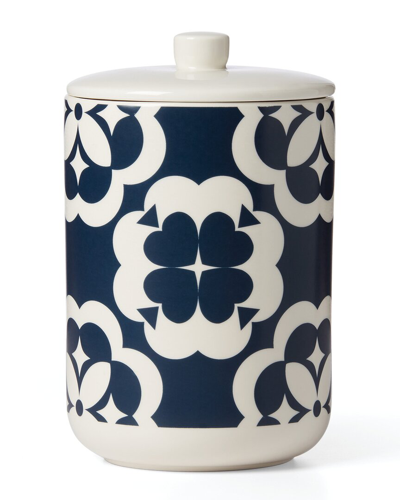 New York Elegant Geo Cookie Jar In Blue