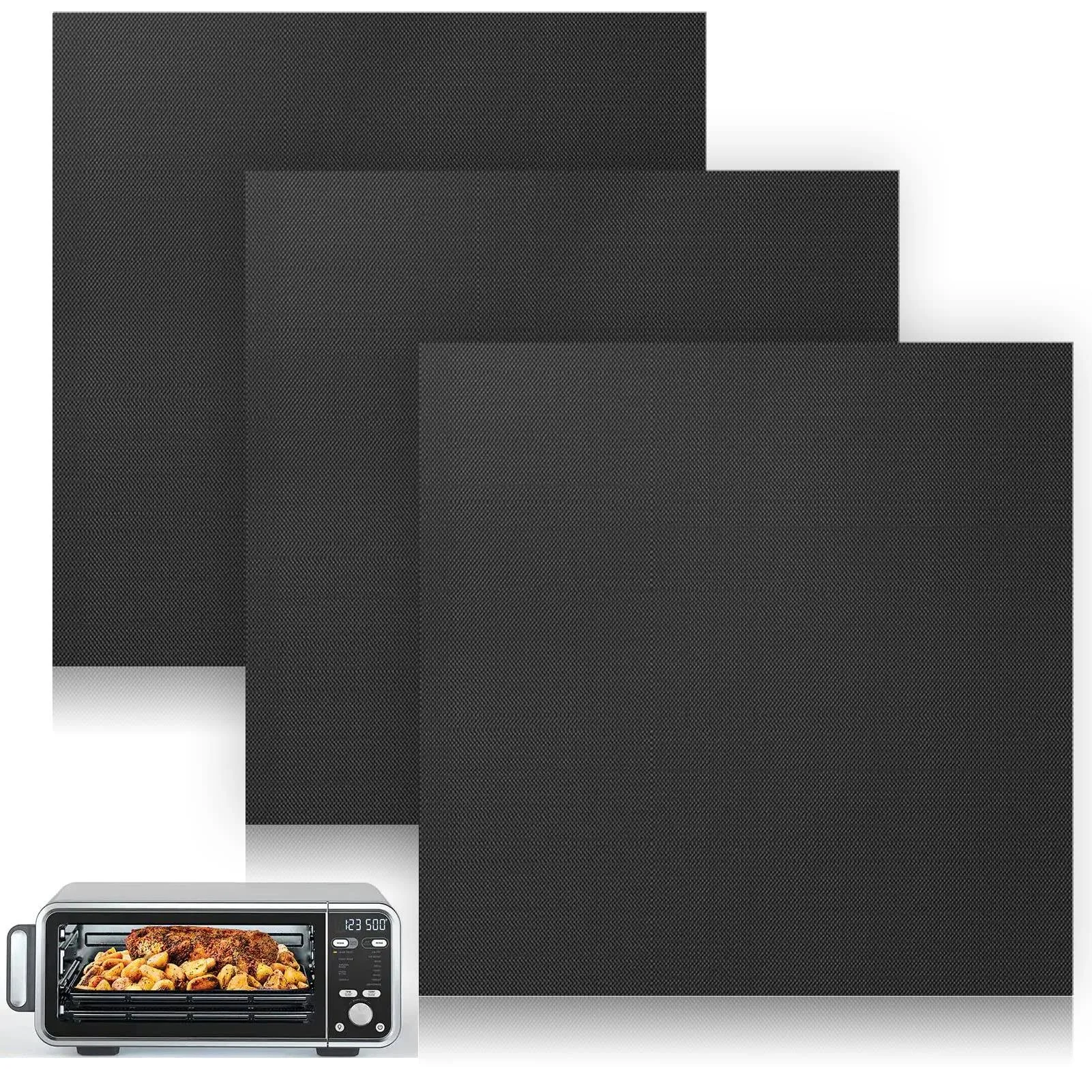 Cowbright 3pcs Air Fryer Oven Liners, Non-Stick Air Fryer Oven Mat Baking Mat ...