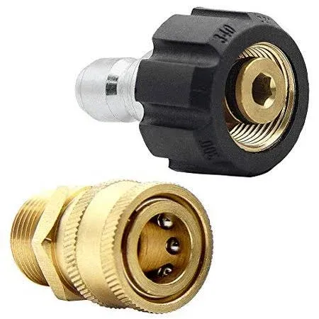 Twinkle Star Pressure Washer Adapter Set Quick Connect Kit, M22 15mm, TWIS292