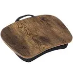 SONGMICS Lap Desk, Bed Tray, Laptop Table with Handle, Cushion, 12.6 x 15.7 x 3.1 Inches, Rustic Brown ULLD109B01