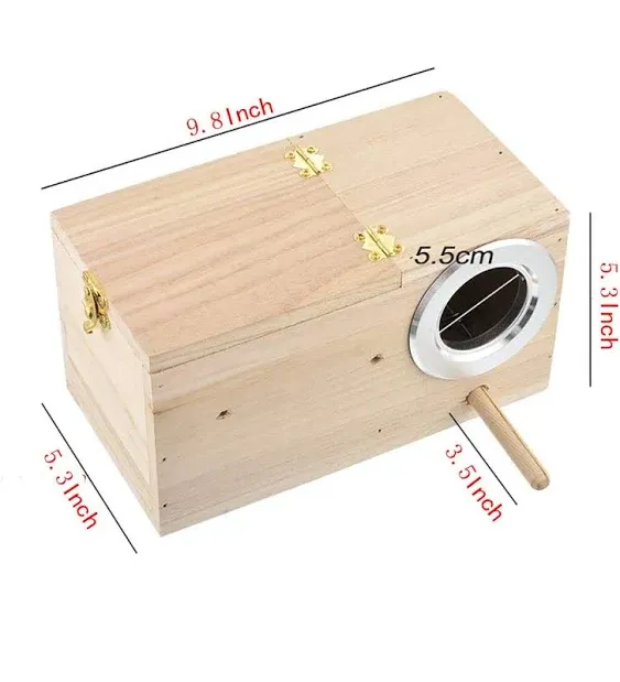 25cm Wooden Cage House Breeding Box Nest For Bird Parrot Parakeet Box Supplies