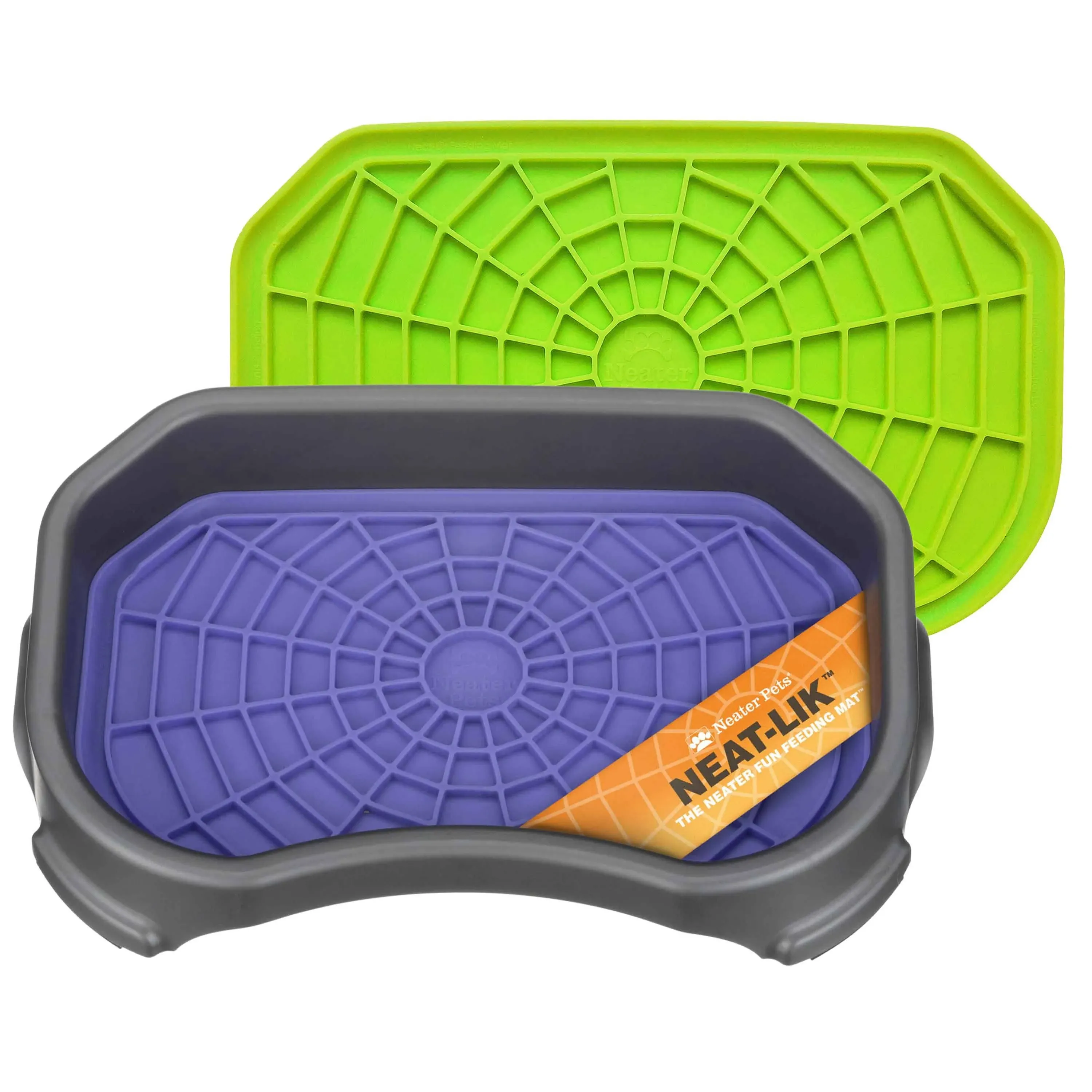 Neater Pet Brands - Pets - Neat-Lik Pad with Mess-Proof Tray Keeps Floors Clean