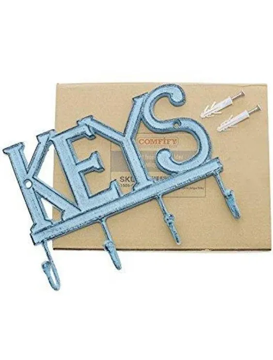 Comfify Key Holder for Wall “Keys Decorative Farmhouse Rustic Wall Mounted Ke...