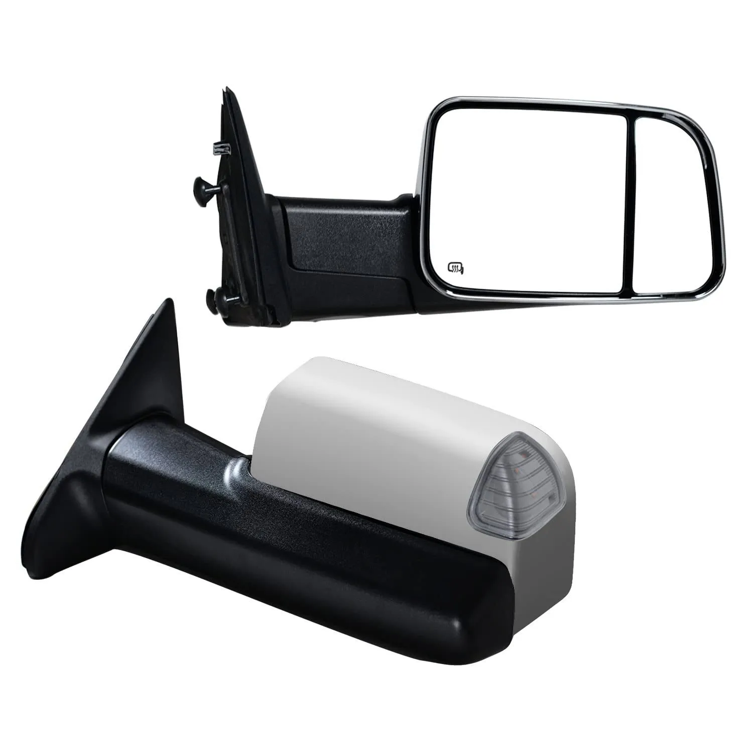 SUPDM Pair Towing Mirrors Fit for 2009-2018 Ram 1500 2500 3500 Pickup with Turn ...