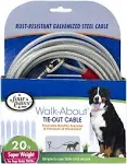 Four Paws Dog Super Tie Out Cable 20 Foot