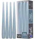 Hyoola Tall Taper Candles - 10 Inch Ice Blue Unscented Dripless Taper Candles - 8 Hour Burn Time - 12 Pack