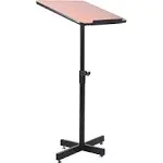 Pyle Portable Floor Lectern Podium Stand - Height Adjustable Steady Standing Design Teacher Speaker Lecture Classroom Presentation Stand, Laptop Computer Book Holder w/Slanted Top Shelf - PLCTND44