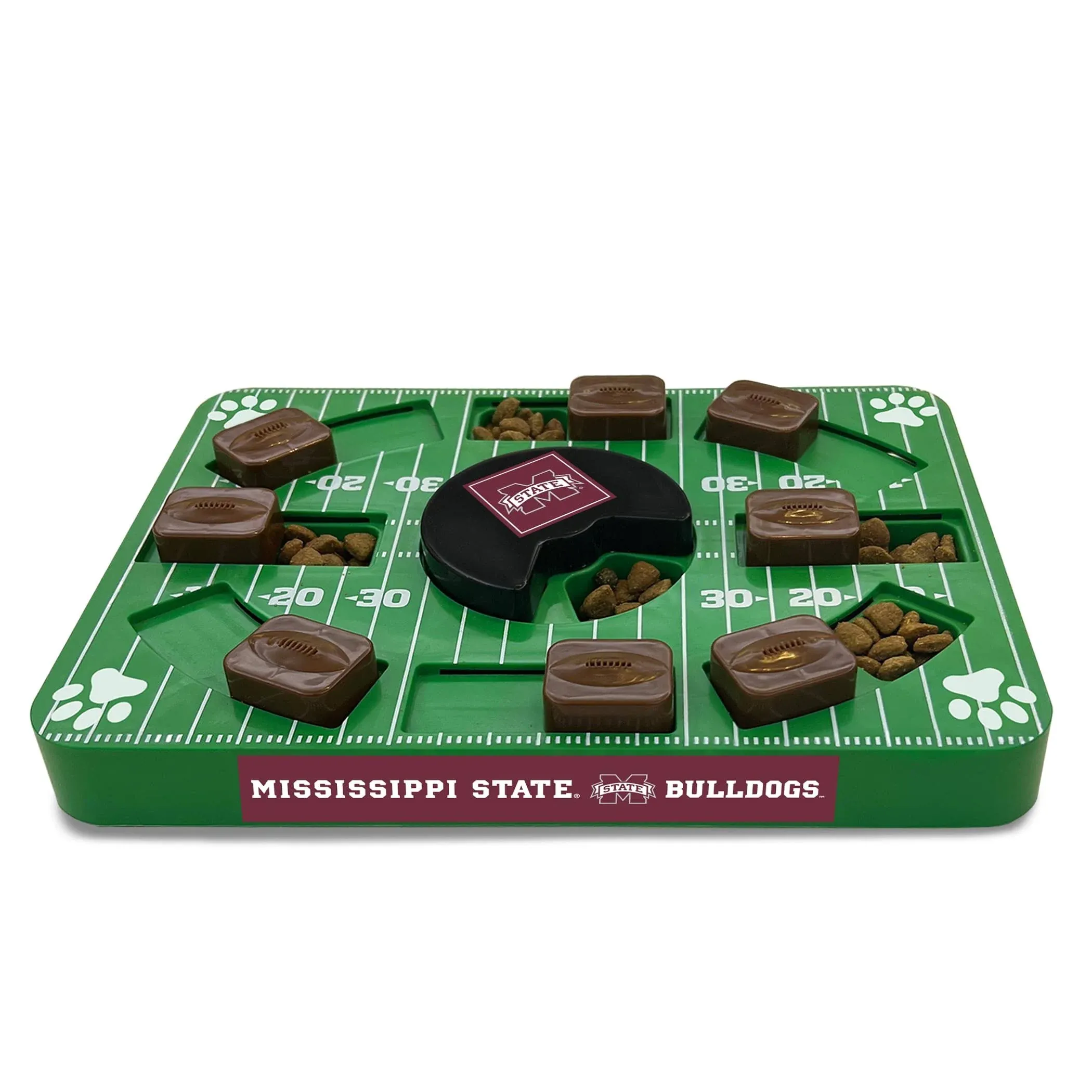 Pets First NCAA Mississippi State Bulldogs Puzzle Toy, Puzzle Treat Dog Toy, Interactive Dog Treat Toy, Dog Puzzle Fedding Slow Toy