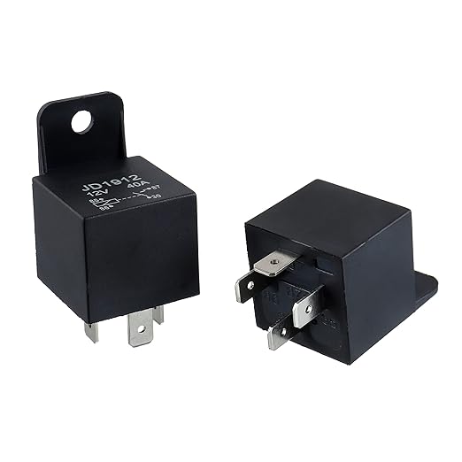 EPLZON JD1912 Relay 4 Pin 40A 12V SPST Car Truck Van Motorcycle Boat Relay (Pack of 2 pcs)